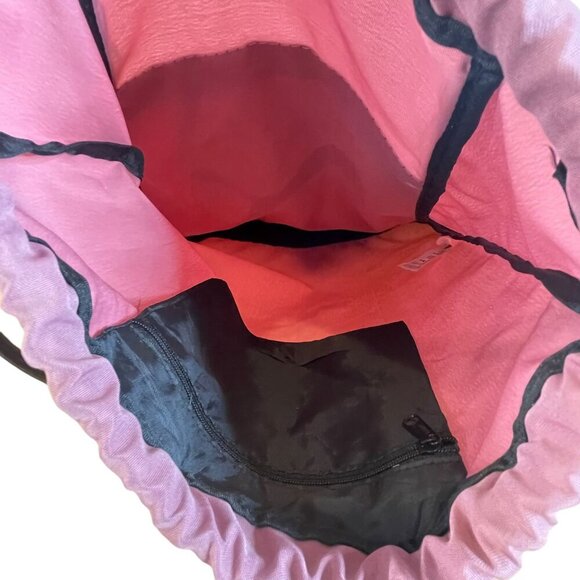 Puma Drawstring Backpack With Mesh Pocket Pink & Black - Picture 3 of 4